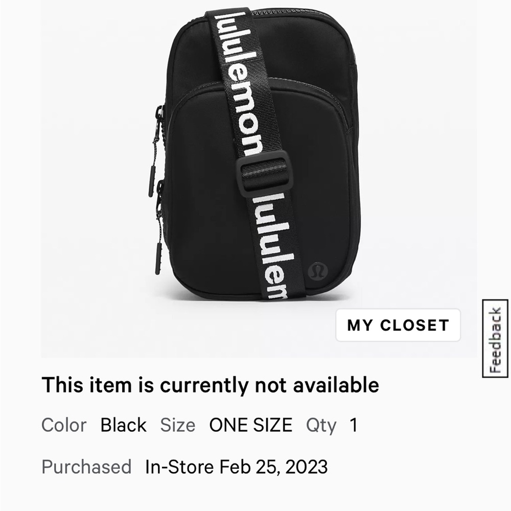 Lululemon Crossbody (Black)